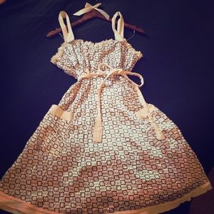 Cute silk, white and blue Miss me dress!
